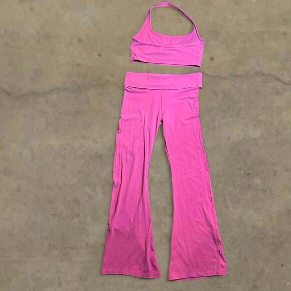 Victoria's Secret PINK y2k foldover pink vs flare legging set medium large - Picture 8 of 8